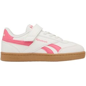Reebok Smash Edge Elastic & TOP Strap Sneaker, Chalk/PASSIONPINK/SGUM1, 0.5 UK Reebok Smash Edge Elastic & TOP Strap Sneaker, Chalk/PASSIONPINK/SGUM1, 0.5 UK