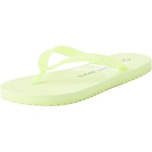 Calvin Klein Jeans Women Flip-Flops Beach Sandal Pool Slides, Yellow (Lime Sorbet/Bright White), 39 Calvin Klein Jeans Women Flip-Flops Beach Sandal Pool Slides, Yellow (Lime Sorbet/Bright White), 39