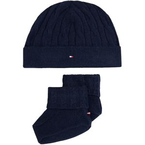 Tommy Hilfiger Unisex CABLE KNIT BEANIE + BOOTIES KN0KN02157 Other Apparel Sets, BLUE (Dark Night Navy), One Size Tommy Hilfiger Unisex CABLE KNIT BEANIE + BOOTIES KN0KN02157 Other Apparel Sets, BLUE (Dark Night Navy), One Size