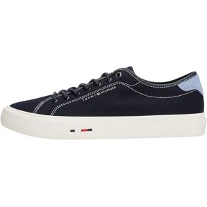 Tommy Hilfiger Men’s Street Canvas Vulcanised Trainers with Logo, Blue (Desert Sky), 10 Tommy Hilfiger Men’s Street Canvas Vulcanised Trainers with Logo, Blue (Desert Sky), 10