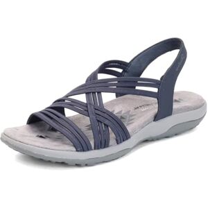 Skechers Women's Reggae Slim-Simply Stretch Sport Sandal, Navy, 8 UK Skechers Women's Reggae Slim-Simply Stretch Sport Sandal, Navy, 8 UK