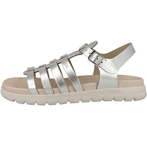 Geox Women's J Sandal Soleima Gir, Silver, 4 UK Geox Women's J Sandal Soleima Gir, Silver, 4 UK