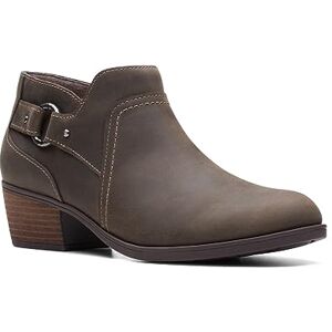 Clarks Women's Charlten Grace Ankle Boot, Taupe Oily, 7.5 Wide Clarks Women's Charlten Grace Ankle Boot, Taupe Oily, 7.5 Wide