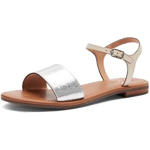 Geox Women's D Sozy S J Slide Sandal, Silver/Papyrus, 7 UK Geox Women's D Sozy S J Slide Sandal, Silver/Papyrus, 7 UK