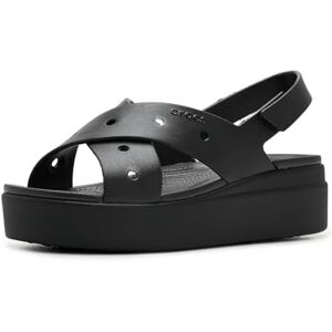 Crocs Women, Brooklyn 4U Cross Strap Sandal, Black, 6 UK Women Crocs Women, Brooklyn 4U Cross Strap Sandal, Black, 6 UK Women