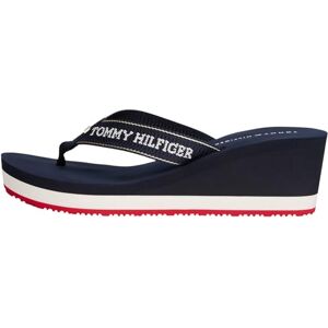 Tommy Hilfiger Women’s Wedge Heel Flip Flops, Blue (Space Blue), 7.5 Tommy Hilfiger Women’s Wedge Heel Flip Flops, Blue (Space Blue), 7.5