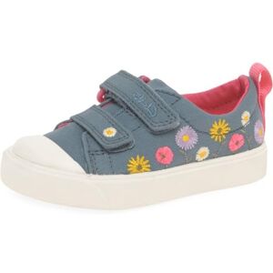 Clarks Girl's City Bright T. Low-Top Sneakers, Blue Floral Txt, 4 UK Child Clarks Girl's City Bright T. Low-Top Sneakers, Blue Floral Txt, 4 UK Child