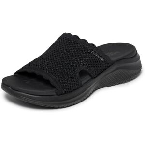 Skechers Women's Scalloped Shimmer Knit Slide Sandals with Yoga Foam Skechers Women's Scalloped Shimmer Knit Slide Sandals with Yoga Foam