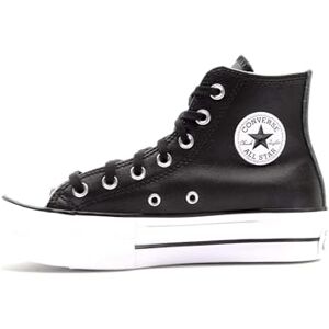 Converse All Star Lift Hi Platform Trainers Black White White Leather 5 UK Converse All Star Lift Hi Platform Trainers Black White White Leather 5 UK