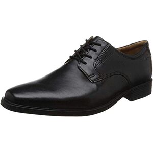 Clarks Men's Tilden Plain Oxford Flat, Black Leather, 10 UK Wide Clarks Men's Tilden Plain Oxford Flat, Black Leather, 10 UK Wide
