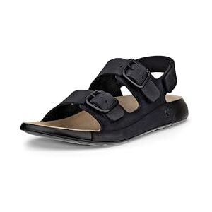 ECCO Women's Cozmo Three Band Buckle Sandal, Black Nubuck, 5/5.5 UK ECCO Women's Cozmo Three Band Buckle Sandal, Black Nubuck, 5/5.5 UK