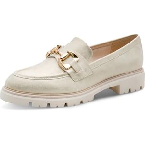 MARCO TOZZI Women's Loafers Soft Feel Me Footbed Soft Lining Vegan Vegan, Beige (Dune Metallic), 6 UK MARCO TOZZI Women's Loafers Soft Feel Me Footbed Soft Lining Vegan Vegan, Beige (Dune Metallic), 6 UK