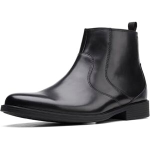 Clarks Men's Whiddon Zip Waterproof Ankle Boot, Black Leather, 10 UK Clarks Men's Whiddon Zip Waterproof Ankle Boot, Black Leather, 10 UK