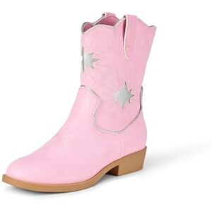 Amazon Essentials Girls' Western Cowboy Boots, Pink, 5 UK Amazon Essentials Girls' Western Cowboy Boots, Pink, 5 UK