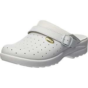 Scholl Women's Racy Medical Professional Clog, White, 5 UK Scholl Women's Racy Medical Professional Clog, White, 5 UK