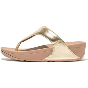 Fitflop Women's LULU Leather Toepost Flip-Flop, Platino, 6.5 UK Fitflop Women's LULU Leather Toepost Flip-Flop, Platino, 6.5 UK