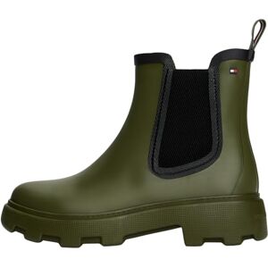 Tommy Hilfiger Women’s Flag Ankle Rain Boots with Warm Lining, Green (Huntsman Green), 7.5 Tommy Hilfiger Women’s Flag Ankle Rain Boots with Warm Lining, Green (Huntsman Green), 7.5
