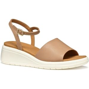 Geox Women's D MELICONIA A Wedge Sandal, Beige, 7.5 UK Geox Women's D MELICONIA A Wedge Sandal, Beige, 7.5 UK