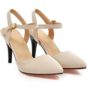 Ccafret Waterproof Sandals For Women Shoes Women High Heel Pumps Summer (Color : Beige, Size : 6)