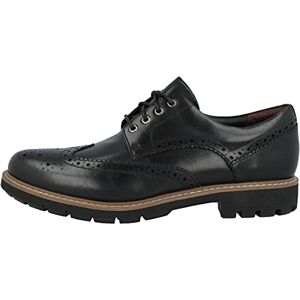 Clarks Men's Batcombe Wing Brogues, Black Black Leather, 11 UK Clarks Men's Batcombe Wing Brogues, Black Black Leather, 11 UK