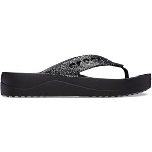Crocs Womens Platform Flip, Baya Platform Shimmer Glitter Flip, Black, 9 UK Women Crocs Womens Platform Flip, Baya Platform Shimmer Glitter Flip, Black, 9 UK Women