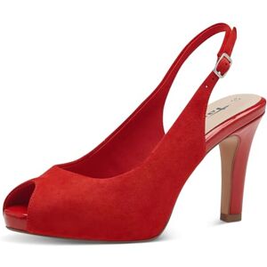 Tamaris Women's 1-29609-42 Peeptoe Pump, red, 4 UK Tamaris Women's 1-29609-42 Peeptoe Pump, red, 4 UK