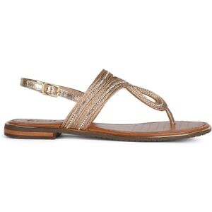 Geox Women's D Sozy Plus E Flat Sandal, Dk Gold, 6 UK Geox Women's D Sozy Plus E Flat Sandal, Dk Gold, 6 UK