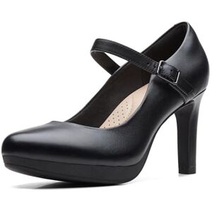 Clarks Women's Ambyr Shine Pump, Black Leather, 7.5 UK Clarks Women's Ambyr Shine Pump, Black Leather, 7.5 UK