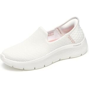 Skechers Women's Go Walk Flex Relish Slipper, Off White Textile/Trim, 4.5 UK Skechers Women's Go Walk Flex Relish Slipper, Off White Textile/Trim, 4.5 UK