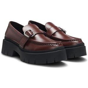 Hugo Boss Women's Kris Newloafer Brom Loafers, Dark Brown, 7.5 UK Hugo Boss Women's Kris Newloafer Brom Loafers, Dark Brown, 7.5 UK