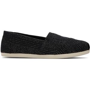 TOMS Women's Alpargata Cloudbound Loafer Flat , Black Metallic Linen Stripe,7.5 UK TOMS Women's Alpargata Cloudbound Loafer Flat , Black Metallic Linen Stripe,7.5 UK