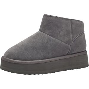 MARCO TOZZI Women's Leather Platform Boots, Dark grey, 4 UK MARCO TOZZI Women's Leather Platform Boots, Dark grey, 4 UK