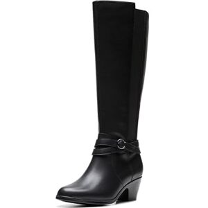 Clarks Women's Emily2 Dream Knee High Boot, Black Leather, 5.5 UK Clarks Women's Emily2 Dream Knee High Boot, Black Leather, 5.5 UK