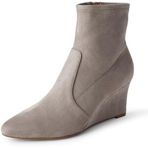 Amazon Essentials Women's Wedge Zip Ankle Boots, Taupe Faux Suede, 5.5 UK Amazon Essentials Women's Wedge Zip Ankle Boots, Taupe Faux Suede, 5.5 UK