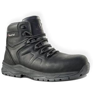 Rock Fall Calgary Safety Boot FibreGlass Toe Cap Safety Boot Black, Waterproof Repellent and Heat Resistant, SRC Slip Rated Work UK 9 Rock Fall Calgary Safety Boot FibreGlass Toe Cap Safety Boot Black, Waterproof Repellent and Heat Resistant, SRC Slip Rated Work UK 9