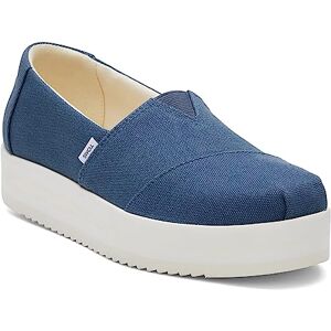 TOMS Women's Alp Midform Loafer Flat, Majolica Blue Canvas, 5.5 UK TOMS Women's Alp Midform Loafer Flat, Majolica Blue Canvas, 5.5 UK
