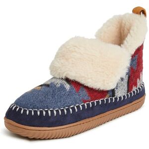 Dearfoams Alpine Women's Moritz Indoor/Outdoor Bootie Slipper, Navy Multi, 8-9 Dearfoams Alpine Women's Moritz Indoor/Outdoor Bootie Slipper, Navy Multi, 8-9