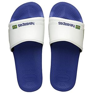 Havaianas Unisex Adult's Slide Brasil Flip-Flops, Blue, Marine Blue White, 3/4 UK Havaianas Unisex Adult's Slide Brasil Flip-Flops, Blue, Marine Blue White, 3/4 UK