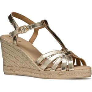 Geox Women's D GELSA A Wedge Sandal, Lt Gold, 4 UK Geox Women's D GELSA A Wedge Sandal, Lt Gold, 4 UK