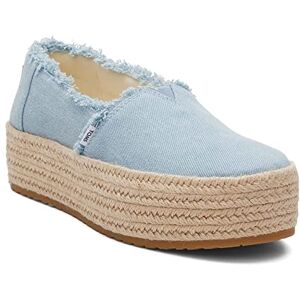 TOMS Women's Valencia Platform Espadrille Sneakers Loafer Flat, Blue, 5.5 UK TOMS Women's Valencia Platform Espadrille Sneakers Loafer Flat, Blue, 5.5 UK