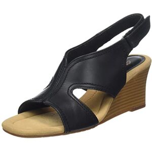 Clarks Women's Kyarra Aster Wedge Sandals, Black (Black Leather), 7 UK Clarks Women's Kyarra Aster Wedge Sandals, Black (Black Leather), 7 UK