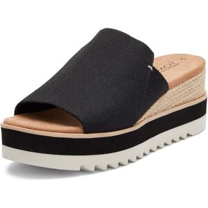 TOMS Women's Diana Mule Sandal, Black Wide Width Heavy Canvas, 7.5 TOMS Women's Diana Mule Sandal, Black Wide Width Heavy Canvas, 7.5