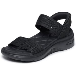 Skechers Slip-Ins Shiny Yarn Knit Quarter Strap Sandal with Quilted Footbed Skechers Slip-Ins Shiny Yarn Knit Quarter Strap Sandal with Quilted Footbed