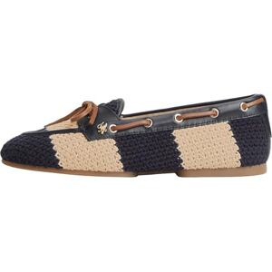 Tommy Hilfiger Women Th Flex Boat Shoe Crochet FW0FW09506 Boat Shoes, Blue, 6 Tommy Hilfiger Women Th Flex Boat Shoe Crochet FW0FW09506 Boat Shoes, Blue, 6
