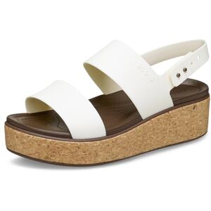 Crocs Women Sandal, Brooklyn Cork Low Wedge, Chalk, 6 UK Women Crocs Women Sandal, Brooklyn Cork Low Wedge, Chalk, 6 UK Women