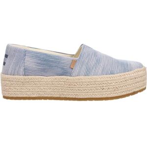 TOMS Women's Valencia Espadrille Loafer Flat, Pastel Blue Novelty Denim, 10 UK TOMS Women's Valencia Espadrille Loafer Flat, Pastel Blue Novelty Denim, 10 UK