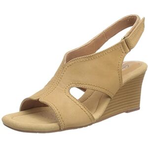 Clarks Women's Kyarra Aster Wedge Sandals, Light Tan Lea, 7.5 UK Clarks Women's Kyarra Aster Wedge Sandals, Light Tan Lea, 7.5 UK