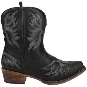 ROPER Women's Amelia Snip Toe Cowboy Booties Western Boot, Black, 8 M US ROPER Women's Amelia Snip Toe Cowboy Booties Western Boot, Black, 8 M US