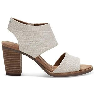 TOMS Women's Majorca Cutout Heeled Sandal, Natural, 7.5 UK TOMS Women's Majorca Cutout Heeled Sandal, Natural, 7.5 UK