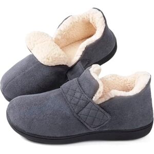 Zizor Women's Adjustable Strap Closed Back Slipper with Memory Foam, Dark Grey, 8 UK Zizor Women's Adjustable Strap Closed Back Slipper with Memory Foam, Dark Grey, 8 UK